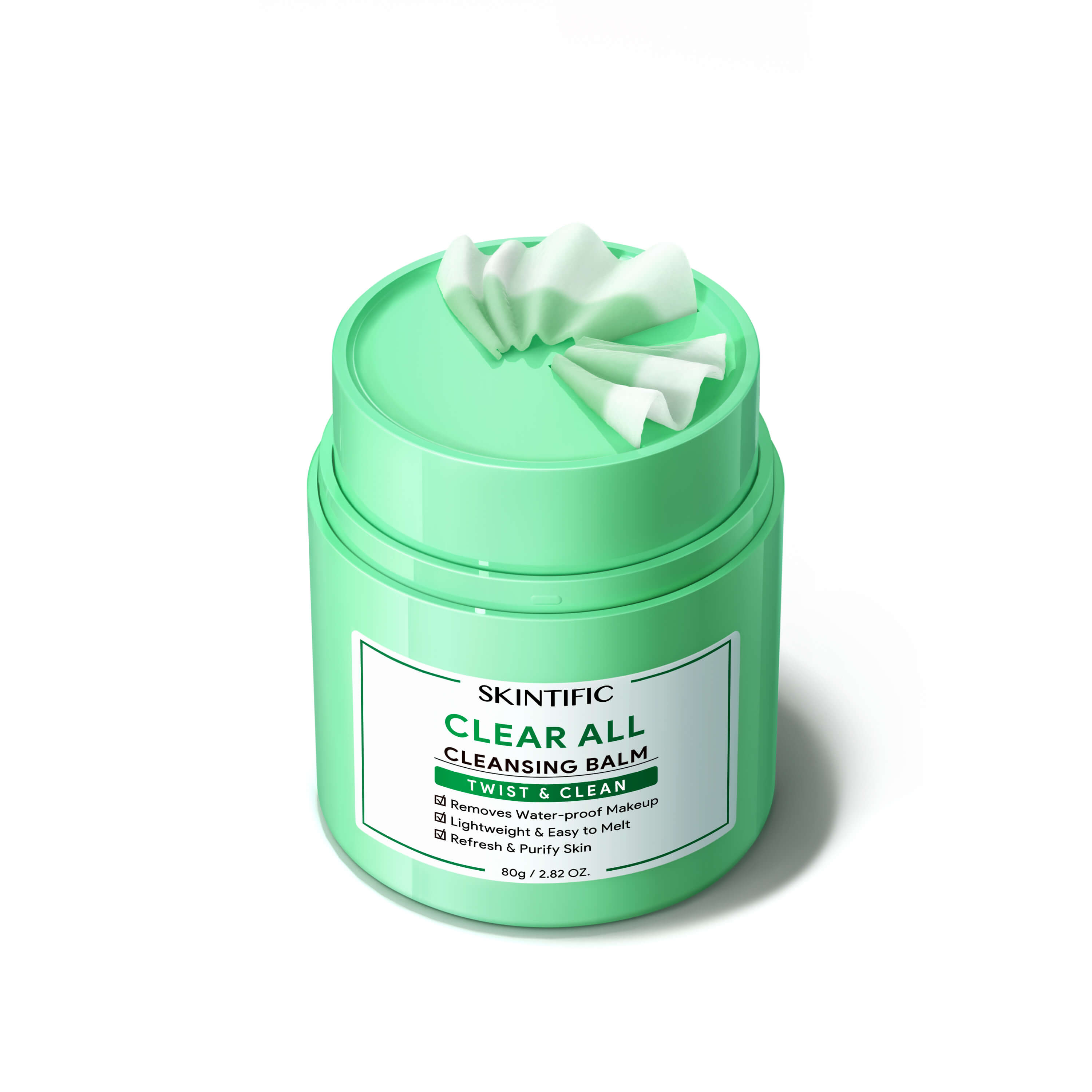Bálsamo limpiador en barra giratoria para eliminar maquillaje waterproof